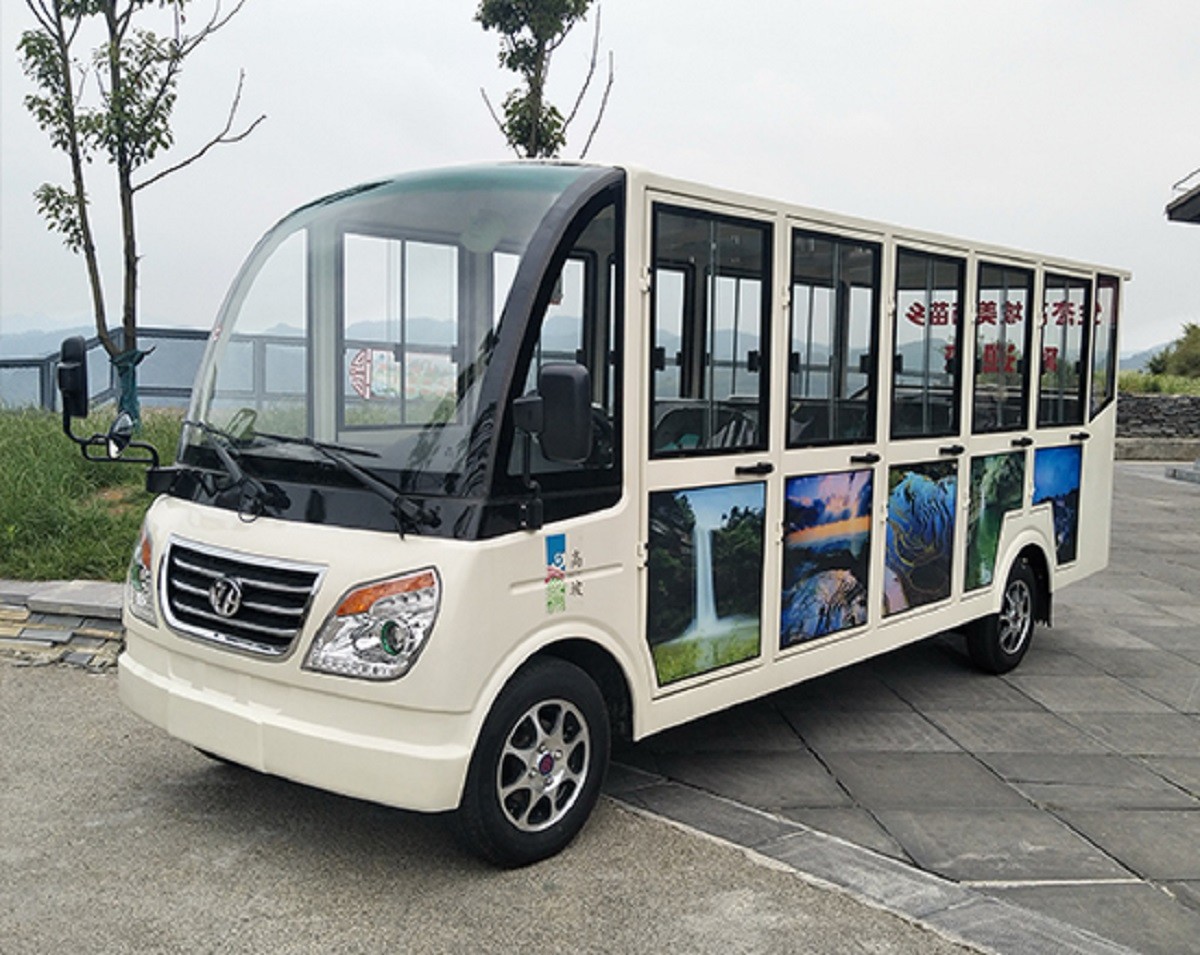 14座全封闭式电动观光车
