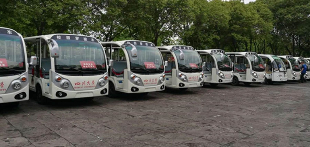 四川大学观光车客户案例图片